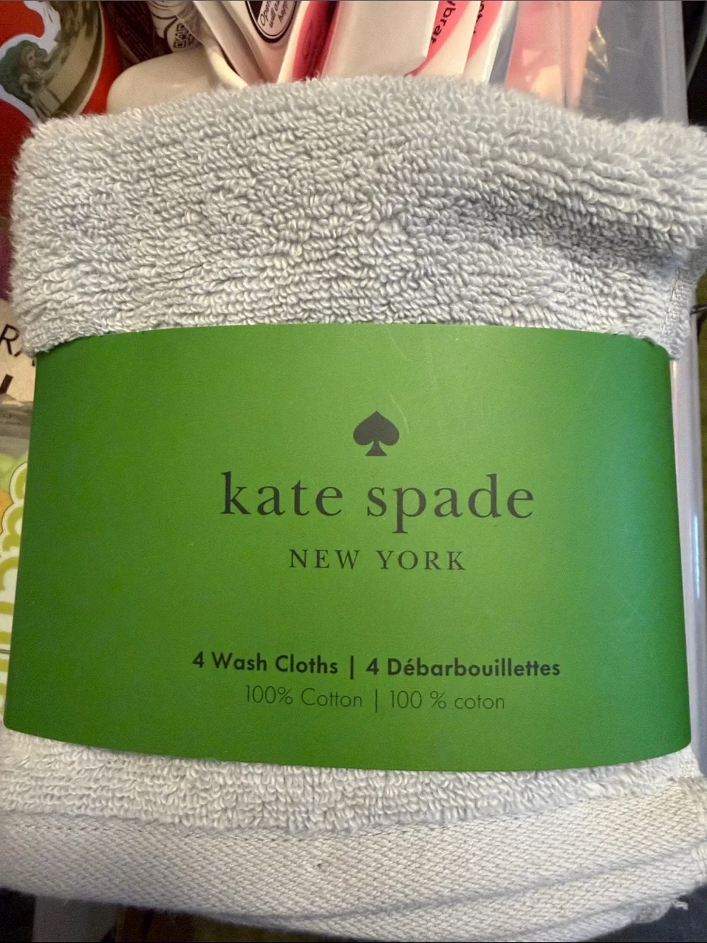 kate spade Light Gray Wash Cloths - Set of 4